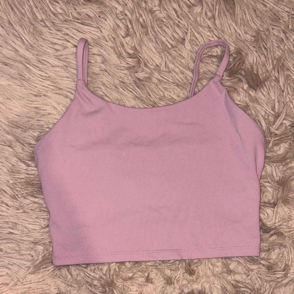 Pink Cropped Tank Top